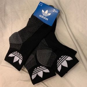 NWT! Adidas Mens 3 pack ankle socks